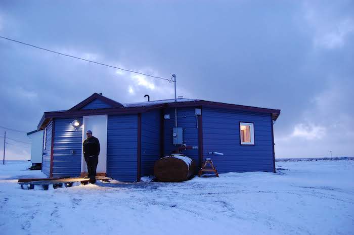 Figure 4. The octagon-shaped home in Quinhagak was based on the traditional round design of winter shelters built by the local people. Photo Courtesy of CCHRC.