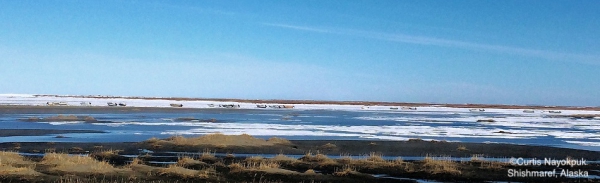 Boats on East Beach in Shishmaref.