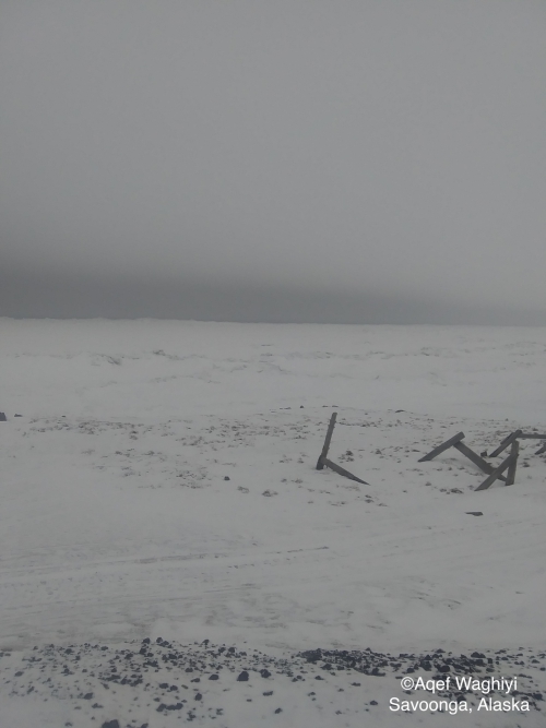 Nearshore ice conditions in Savoonga - view 2.