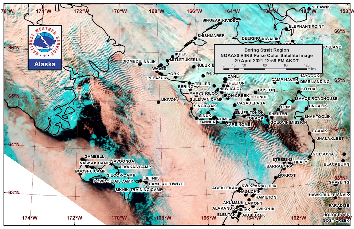 Bering Strait Satellite Image