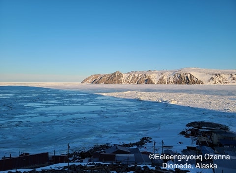 Sea ice conditions in Diomede on 10 May 2020 - view 2.