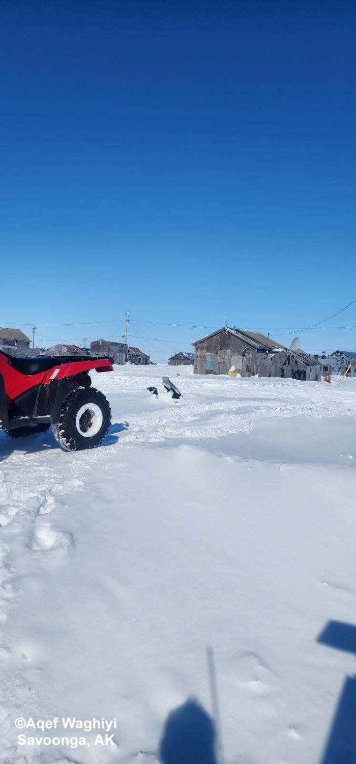 Weather conditions in Savoonga. Photo courtesy of Aqef Waghiyi.